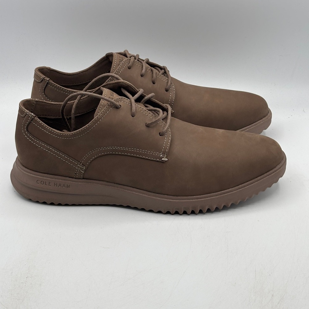 Cole Haan GRND+ Plain Toe Oxford Men 11.5 Brown Leather Lace Up C36934